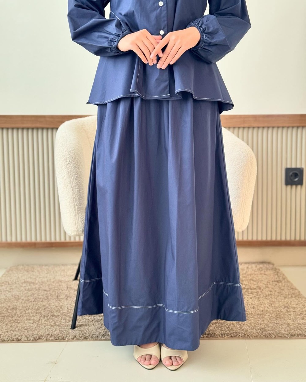 Alesha Peplum Set Navy foto 6