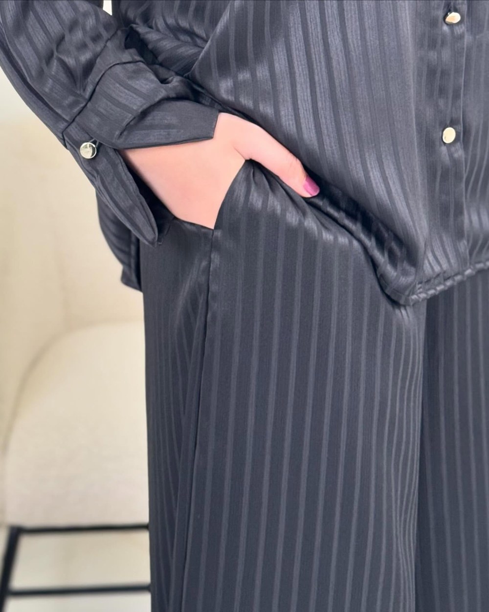 Elora Stripe Shirt Set foto 5