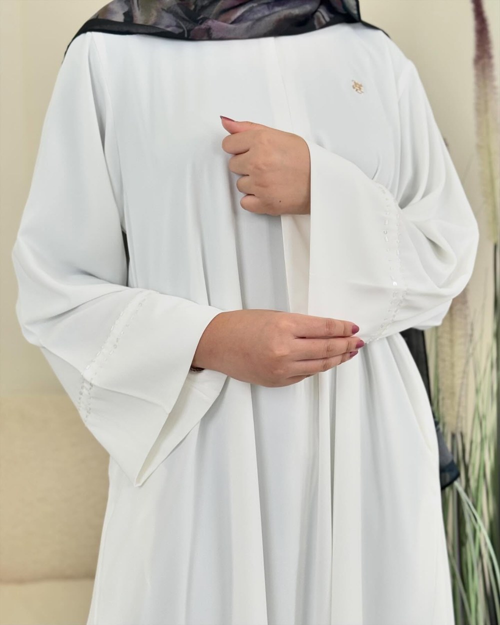 Safiya White Abaya foto 5